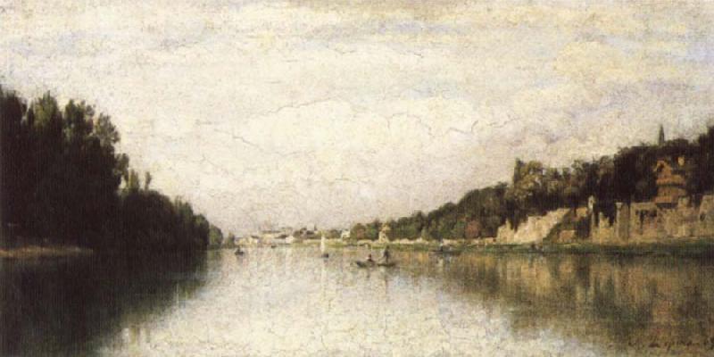 Stanislas lepine Banks of the Seine oil painting image
